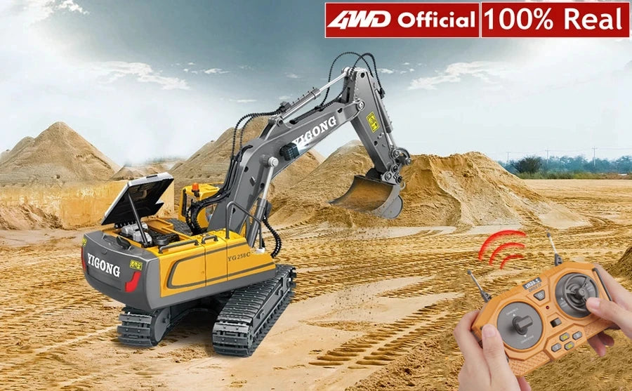 4WD RC Excavator Dump Truck Bulldozer 1:20 Remote Control Toy