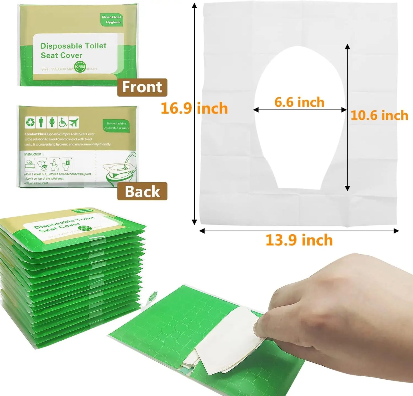 Disposable Toilet Seat Covers Portable Travel Toilet Mats