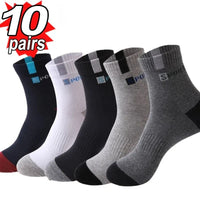 Men's Bamboo Fiber Socks Breathable Crew Sports Socks