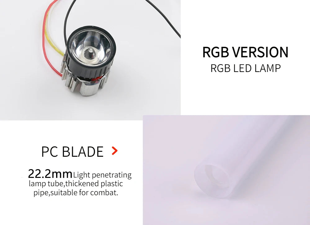 RGB Metal Lightsaber Rechargeable LED Light Sword
