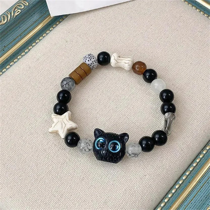 Matching Couple Bracelets Glow in the Dark Cat Friendship Gift
