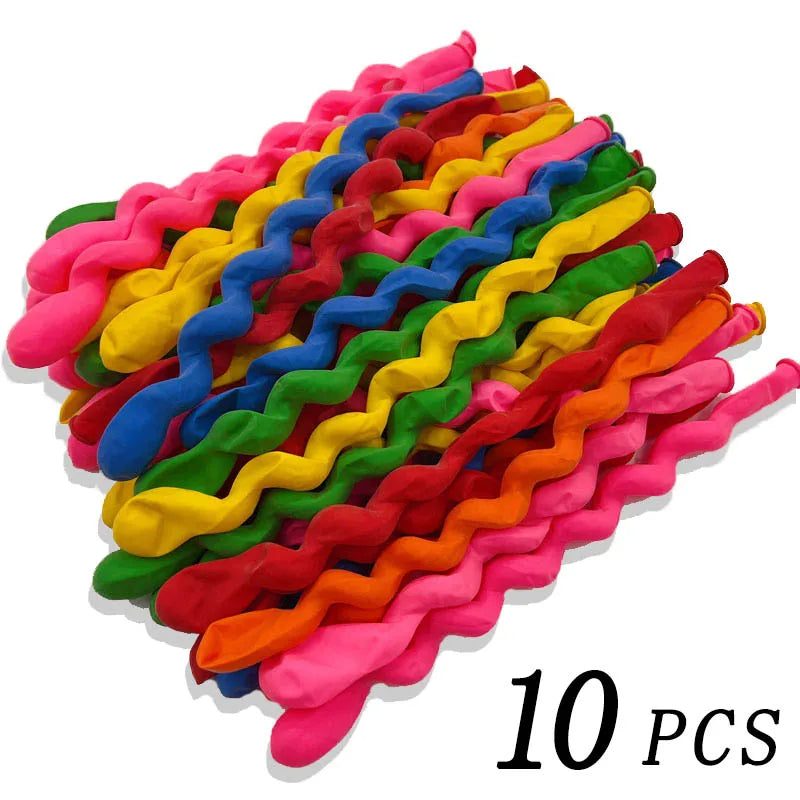 Spiral Latex Balloons 10–100PCS Long Twist Party Decoration Set
