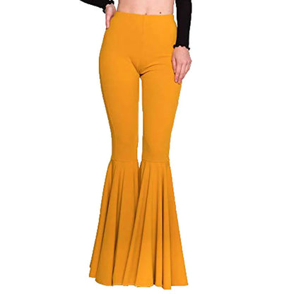 High Waisted Wide Leg Pants for Women Stretch Bell Bottom Trousers