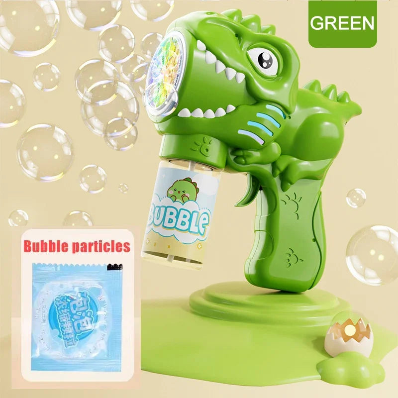Dinosaur Bubble Machine Electric Bubble Gun with Lights
