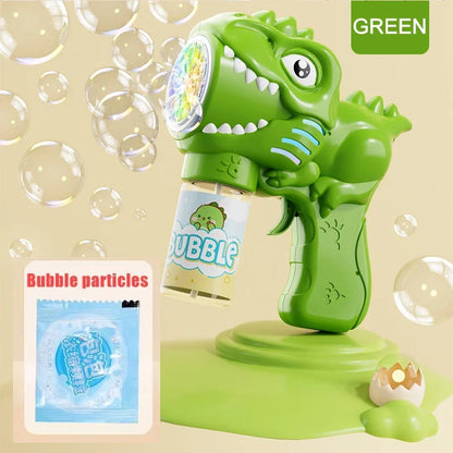 Dinosaur Bubble Machine Electric Bubble Gun with Lights
