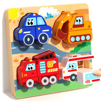 4-in-1 Wooden Animal 3D Puzzle – Educational Jigsaw Toy