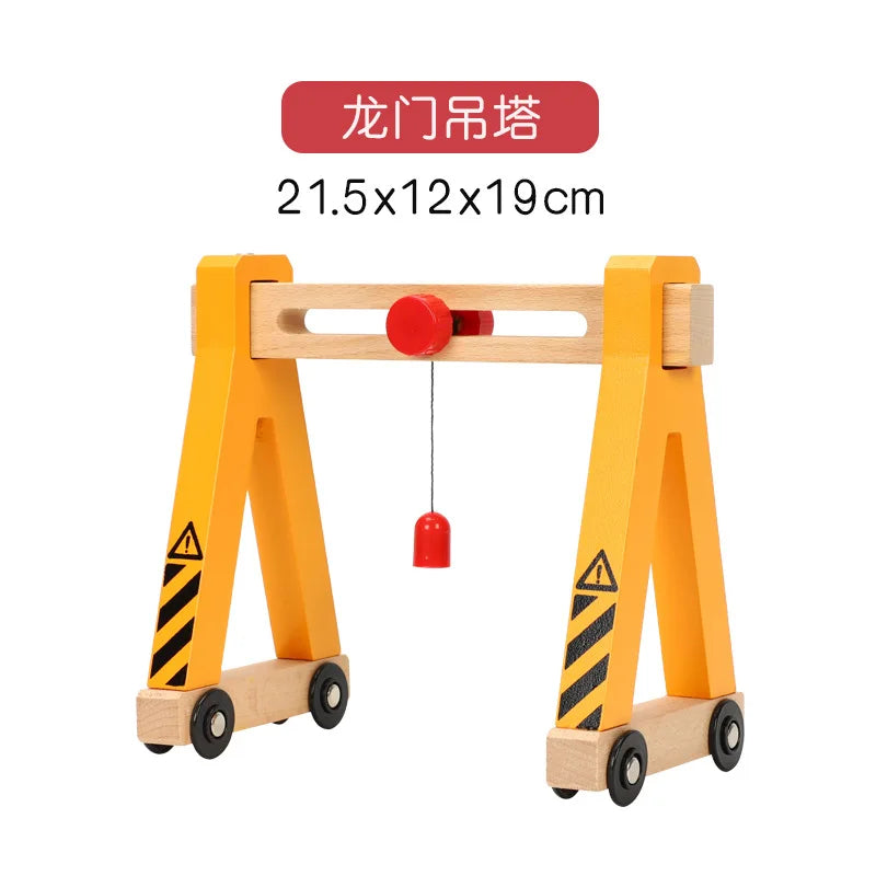 Wooden Train Track Accessories Station Airport Gas Station
