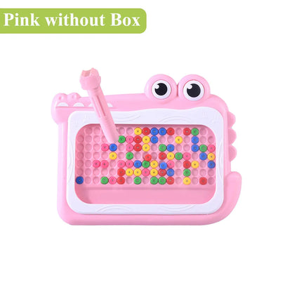 New Kids Magnetic Beads Doodle Board with Puzzle Pen Drawing Toys for Children 3-8 Years Montessori Game Education Gift