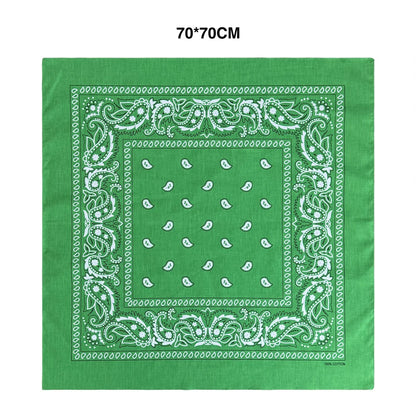 Oversized Paisley Bandana 70cm Cotton Hip Hop Head Scarf