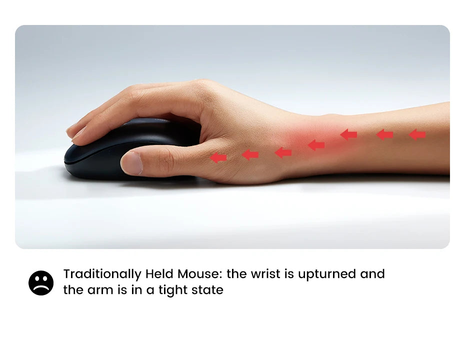 MU008 Vertical Wireless Mouse – Ergonomic Bluetooth & 2.4G Mouse with 4000 DPI