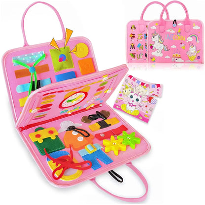 Toddler Busy Board Backpack Montessori Learning Activity Toy