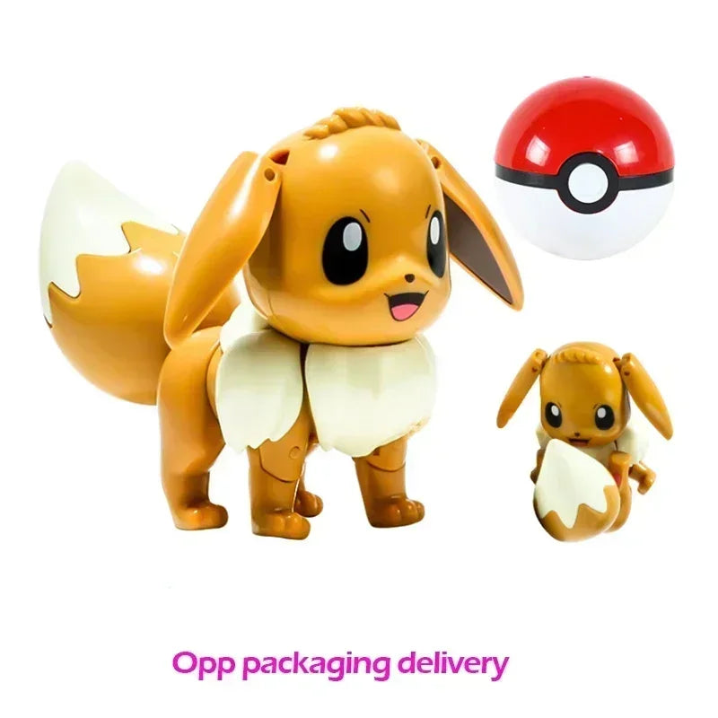 Pokémon Figure Toy Deform Poke ball Action Figure Set