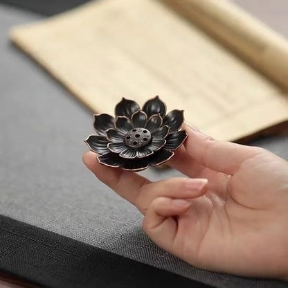 Lotus Incense Burner Metal Incense Stick Holder Plate