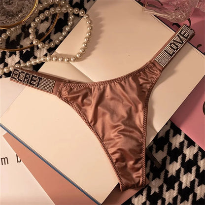 Rhinestone Thong Women's Seamless Low Rise G String