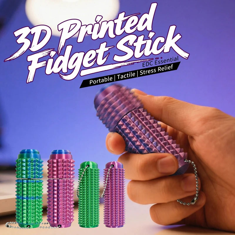 3D Printed Little Ouchy Spiky Fidget Toy Keychain