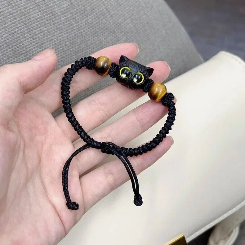 Matching Couple Bracelets Glow in the Dark Cat Friendship Gift