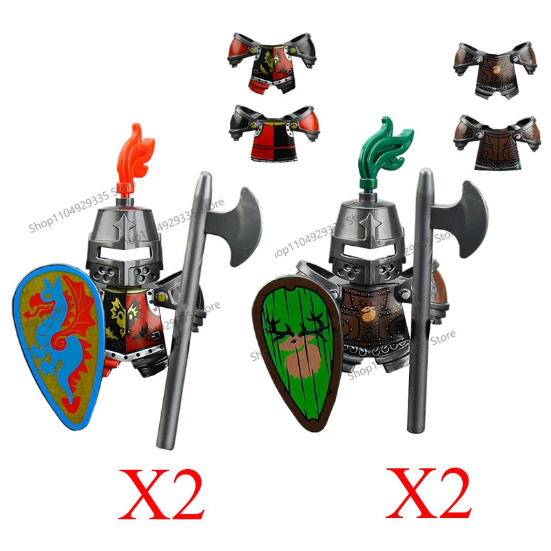 Medieval Military Soldiers Figures – MOC Castle Building Blocks