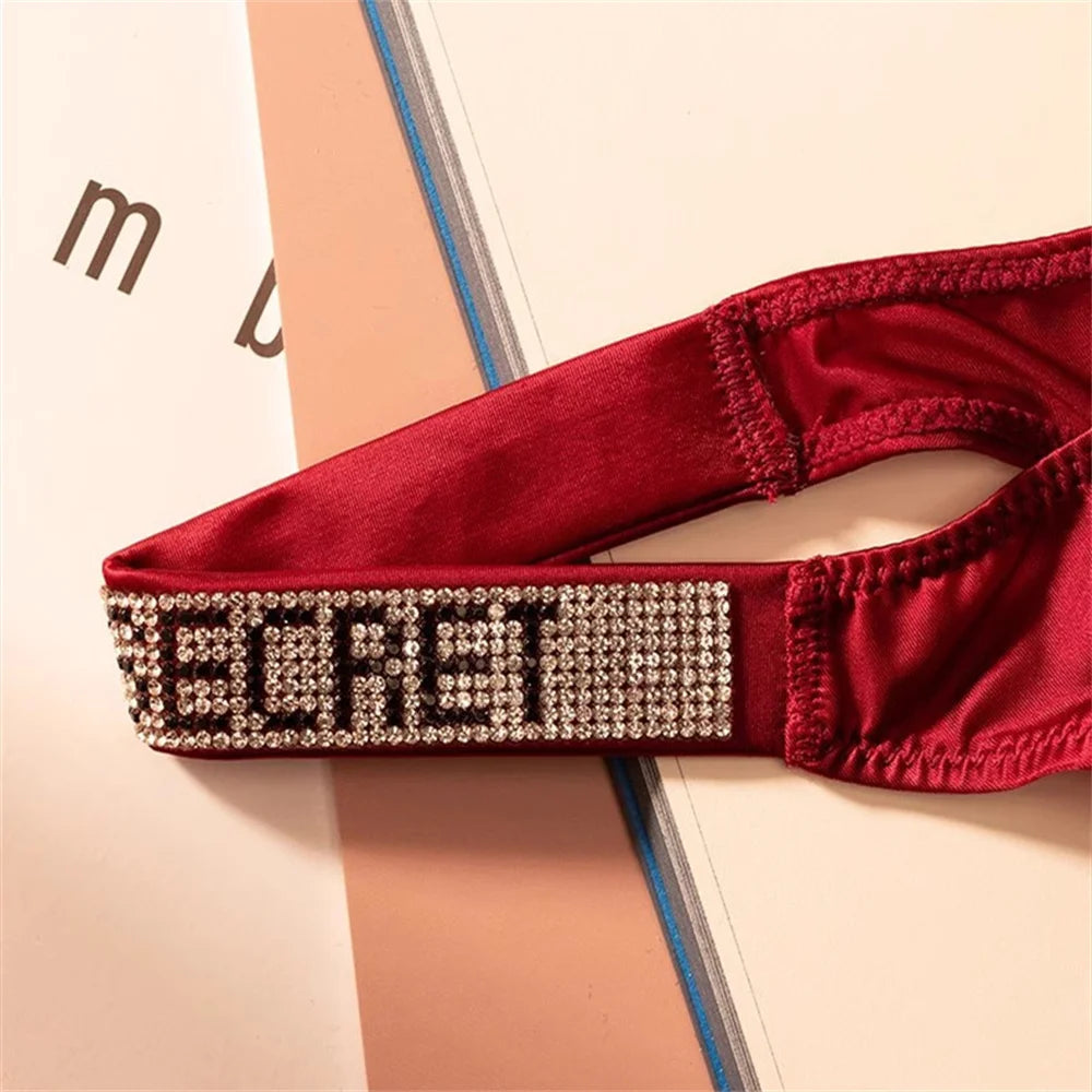 Rhinestone Thong Women's Seamless Low Rise G String