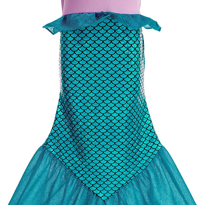 Girls Princess Dress Elsa Anna Kids Cosplay Costume