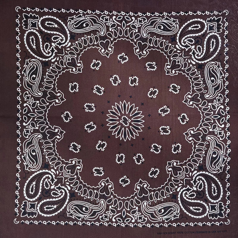 Paisley Bandana 100% Cotton Square Head Scarf 55cm
