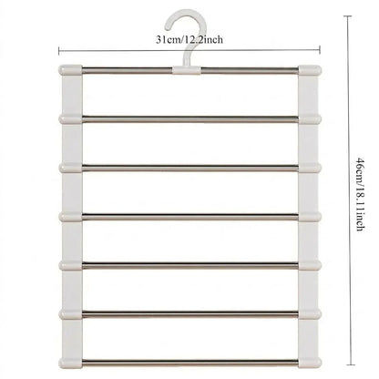 Multi-Layer Pants Hanger – Space-Saving Foldable Trouser Organizer
