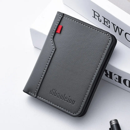 Men's Credit Card Wallet Ultra Thin PU Leather Mini Wallet