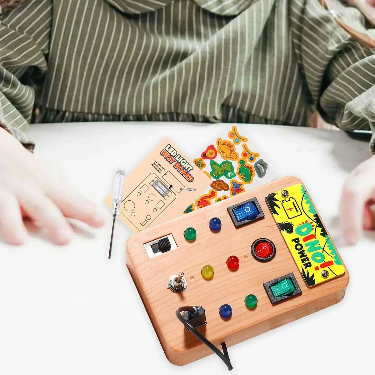 LED Busy Board, Light Switch Sensory Toy for Kids