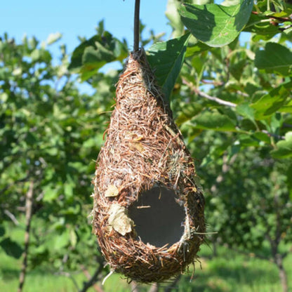 Handwoven Bird House Natural Grass Hanging Bird Nest