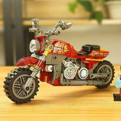 Anime Motorcycle Building Blocks – DIY Model Display Toy