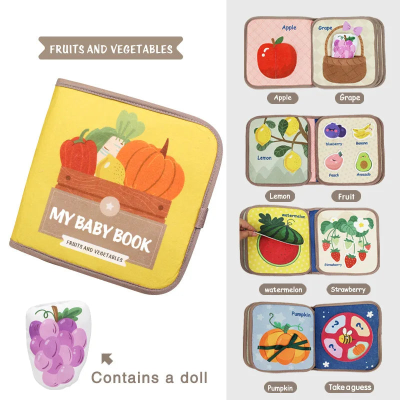 Montessori Busy Book Animal Cognitive Sensory Learning Toy