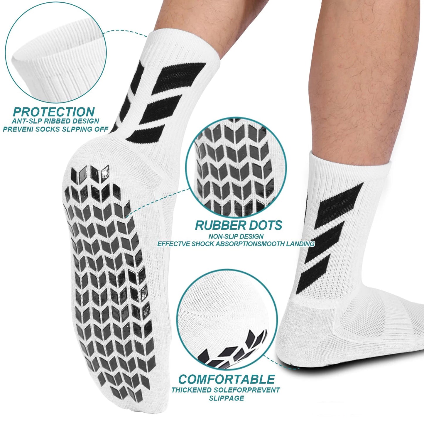 Anti Slip Football Socks Knee High Grip Sports Socks