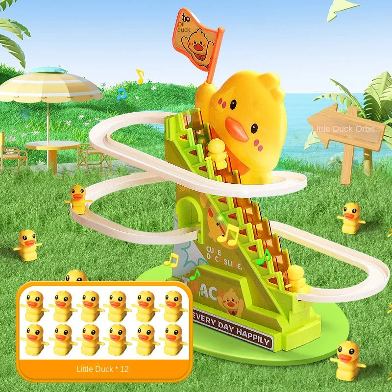 Climbing Ducks Roller Coaster Toy with Lights & Music