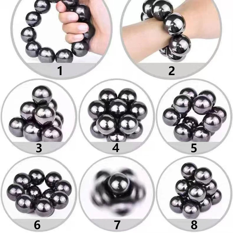 Magnetic Ball Beads 15mm Black Sphere Puzzle Set