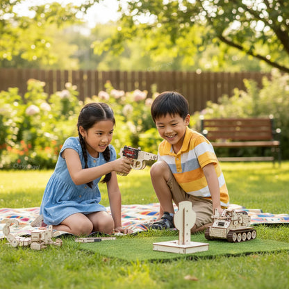 DIY Wooden Target Game STEM Kit – Educational Building Toy