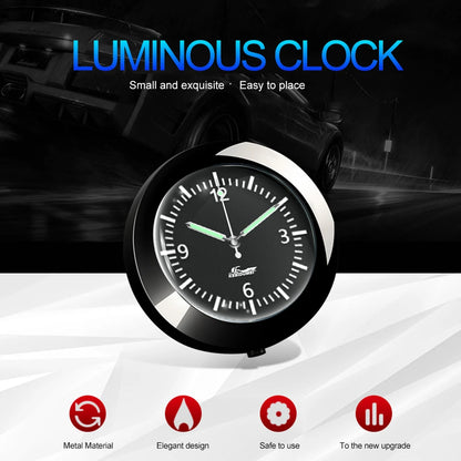 Mini Car Clock – Luminous Quartz Dashboard & Air Vent Clock