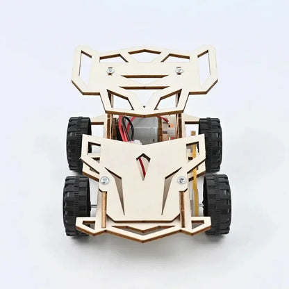 DIY Wooden Remote Control Car STEM Four Wheel Drive Assembly Kit