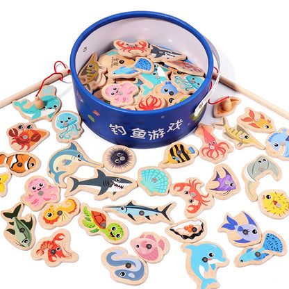 Wooden Magnetic Fishing Toy – Montessori Fish Game