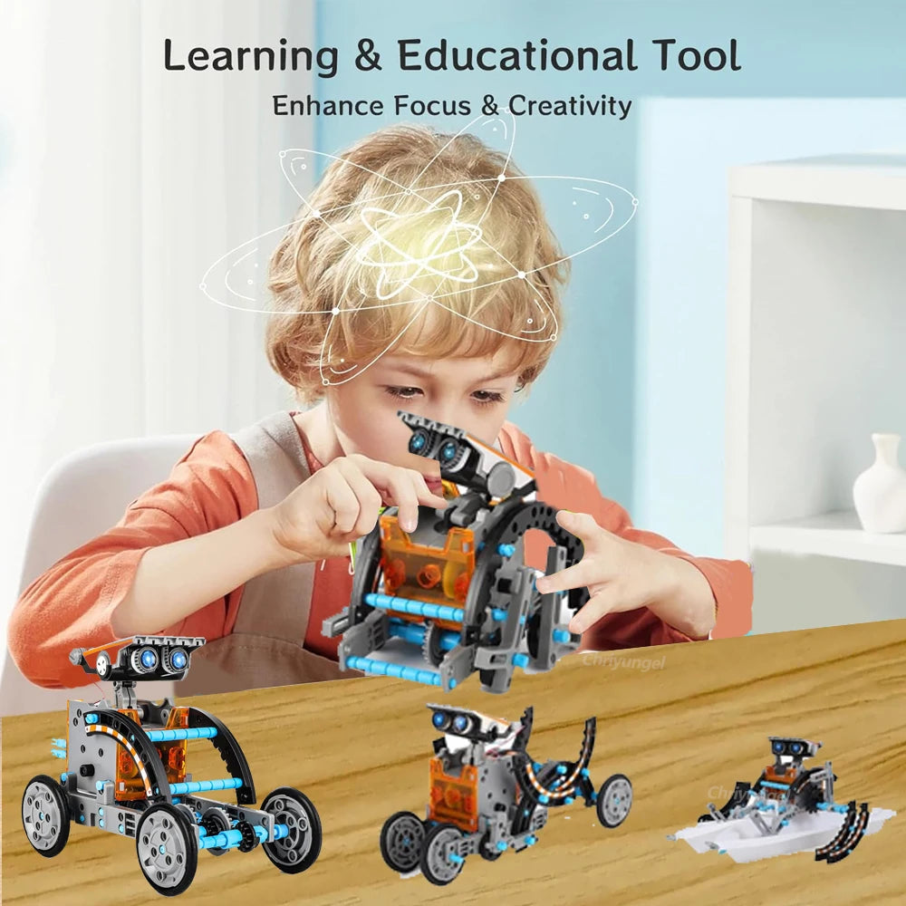 12-in-1 STEM Robot Building Kit – DIY Robotics & Engineering Set