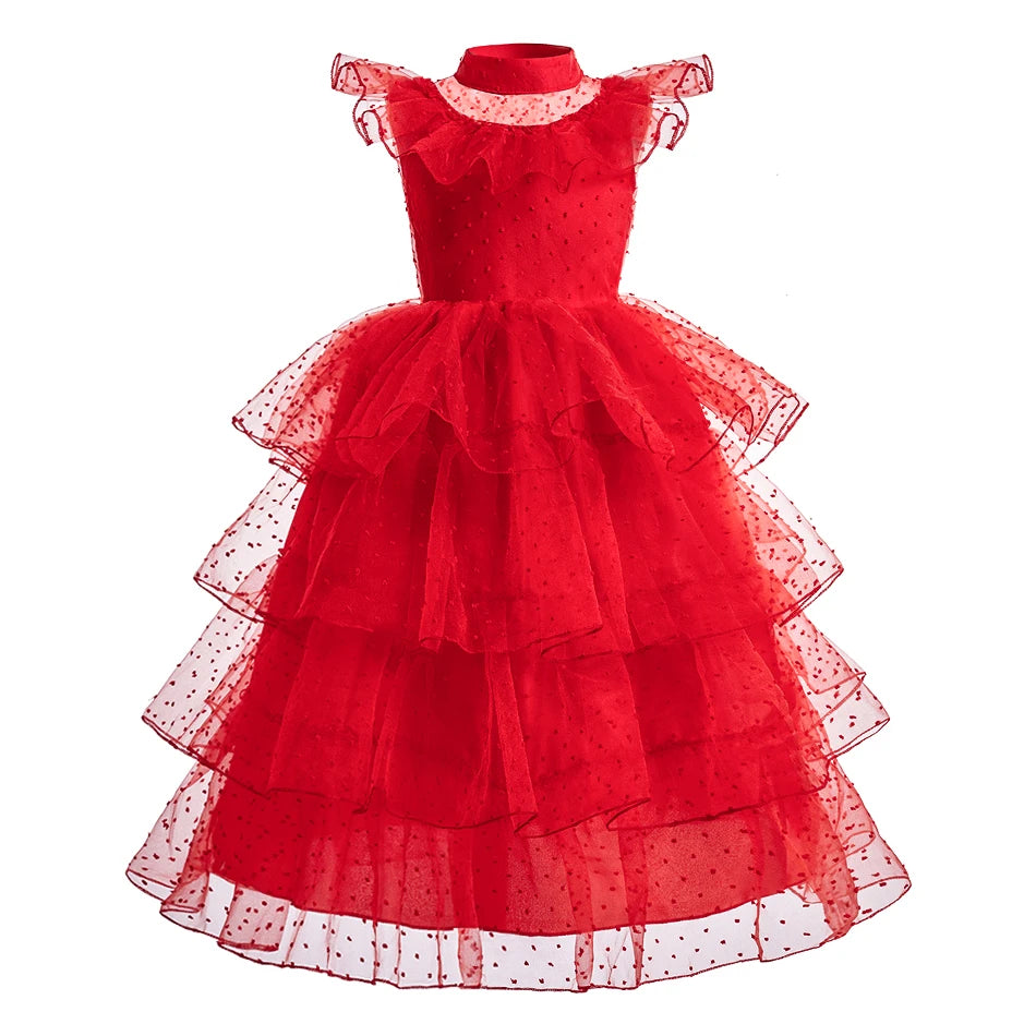 Girls Princess Dress Elsa Anna Kids Cosplay Costume
