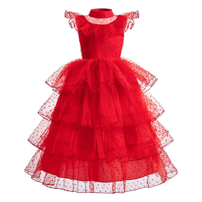 Girls Princess Dress Elsa Anna Kids Cosplay Costume