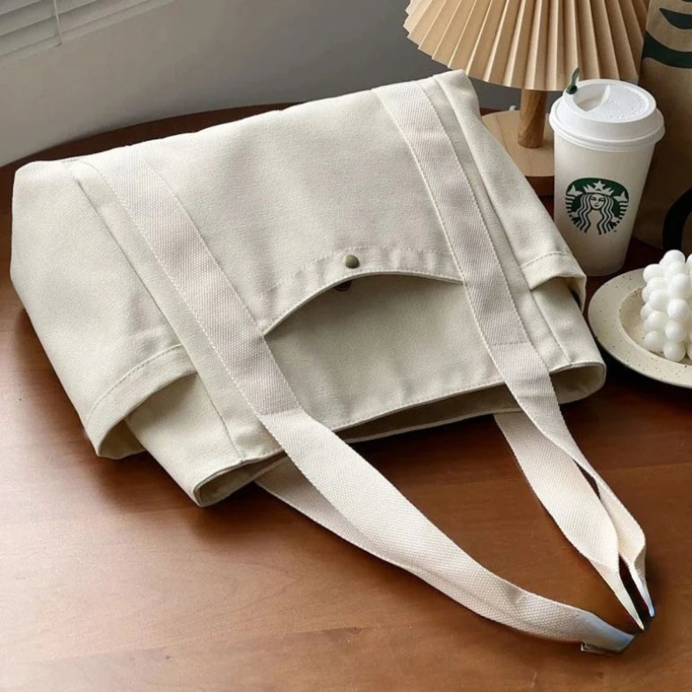 Large Canvas Tote Bag for Work, College & Everyday Shopping