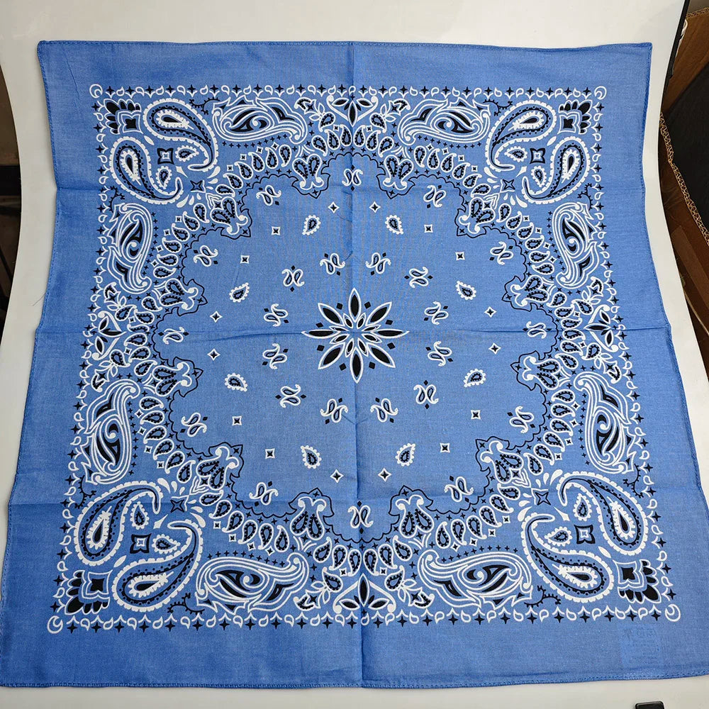 Paisley Bandana 100% Cotton Square Head Scarf 55cm