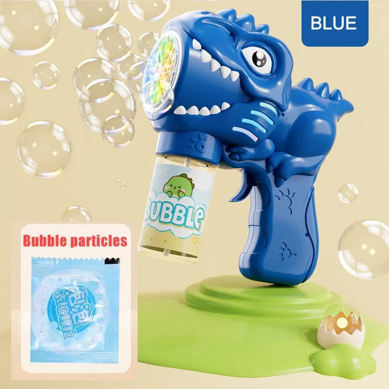 Dinosaur Bubble Machine Electric Bubble Gun with Lights