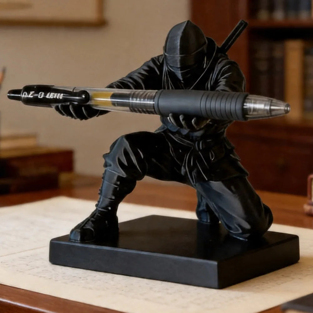 Ninja Pen Holder 3D Printed Desktop Organizer & Creative Desk Decor