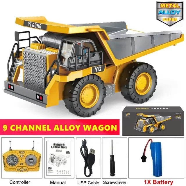 4WD RC Excavator Dump Truck Bulldozer 1:20 Remote Control Toy