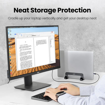 Vertical Laptop Stand – Adjustable Aluminum Notebook Holder