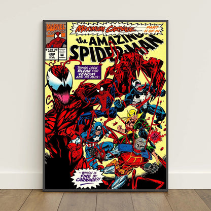 Spider-Man Comic Book Poster Peter Parker Canvas Print