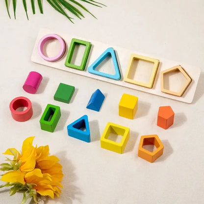 Wooden Sorting Toy, Montessori Stacking Blocks