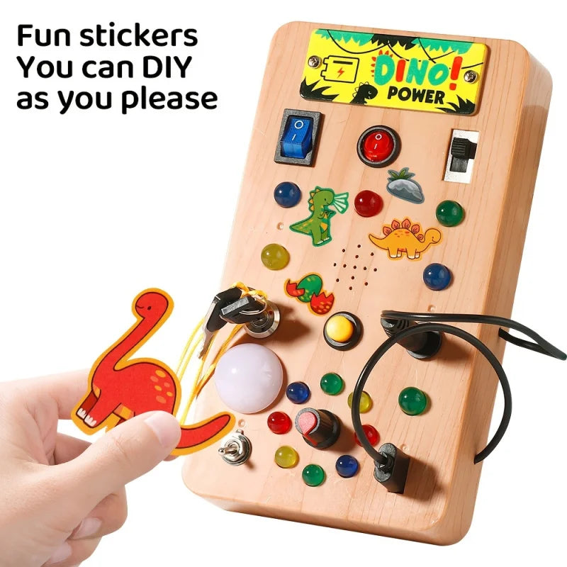 LED Busy Board, Light Switch Sensory Toy for Kids