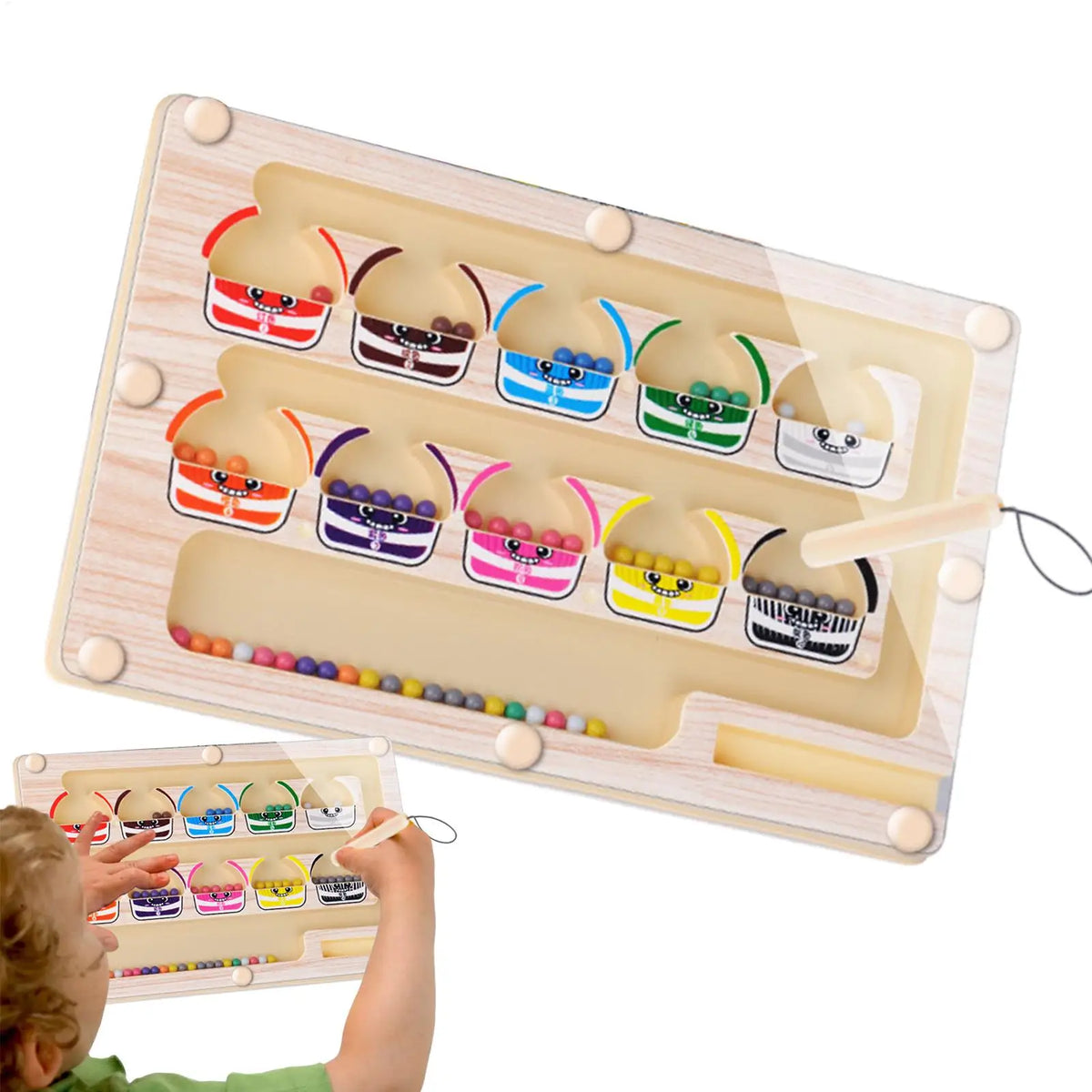 A hands-on activity board designed for learning, focus, and fine motor practice.